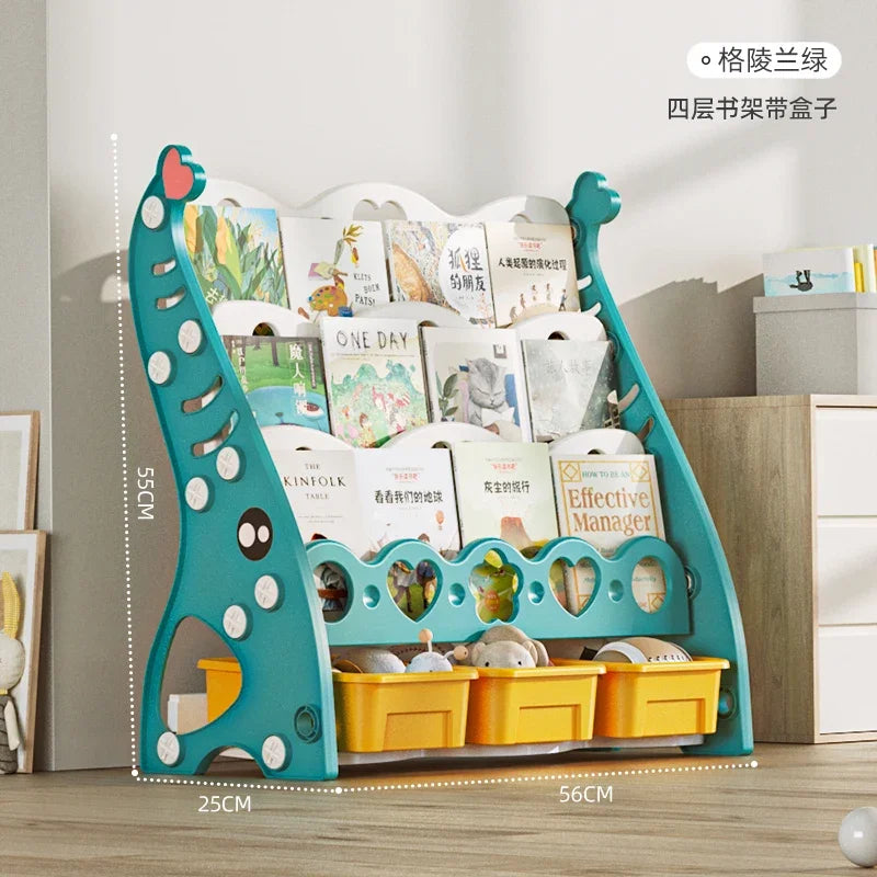 Storage Bookcase Children Display Stand Bookshelf Children's Wall Behind The Door Reading Magazine Storage Bookcases Furniture