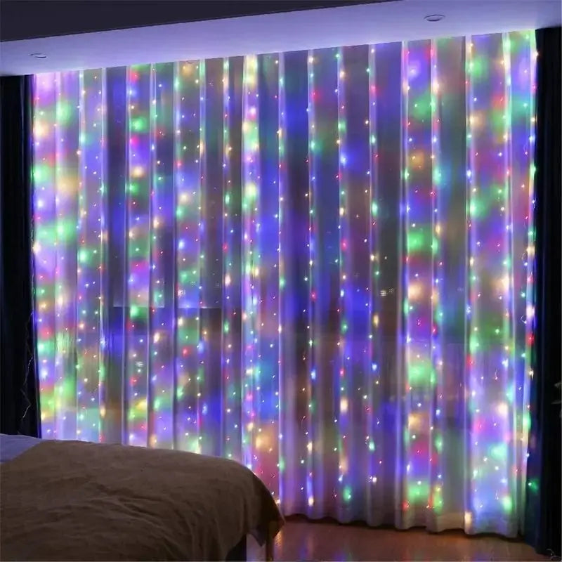 LED Curtain String Lights with USB & Remote – Home, Party, Wedding Decoration