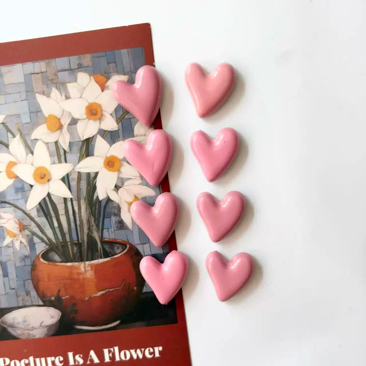 6 /12Pcs Heart-shaped Fridge Magnets, Cute Little Hearts, Decorative Stickers, Home Kitchen, Office Whiteboard Decorative Gifts