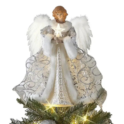 Lovely Angel Treetop Decor – Holiday Statue for Christmas Trees