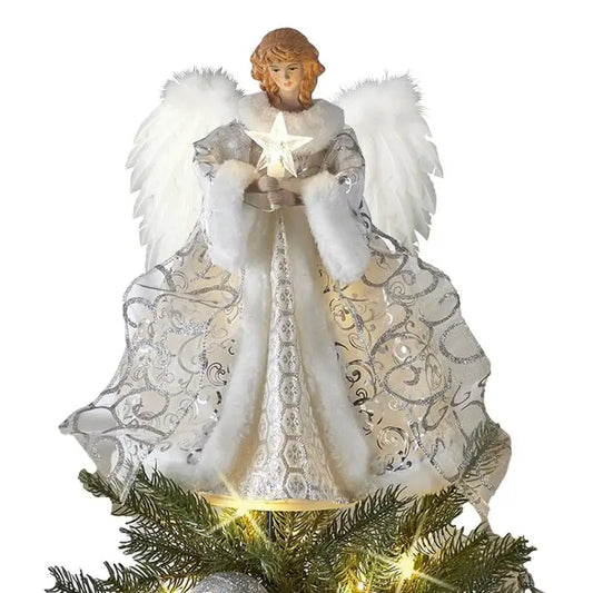 Lovely Angel Treetop Decor – Holiday Statue for Christmas Trees