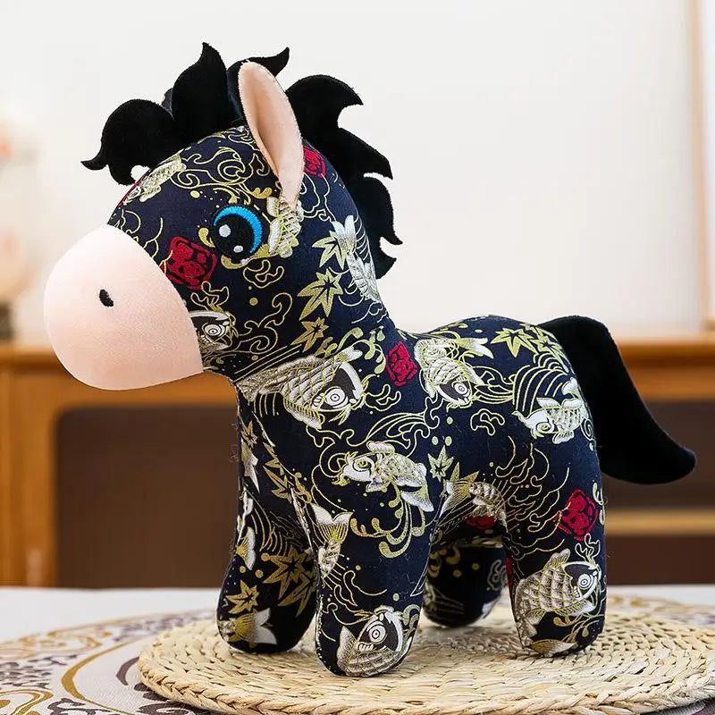 1Pc 2026 New Year Mascot Horse Plush Toy – Cute Stuffed Doll for Kids & Home Decor (15/20cm)