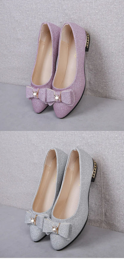 Women Bowknot Flat Shoes Slip-On Casual PU Insole Lined