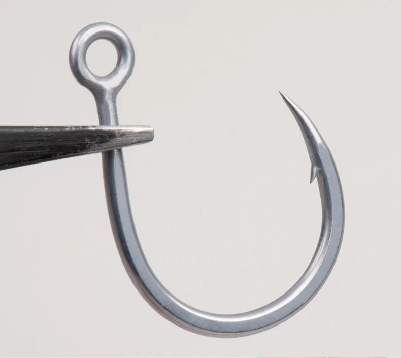 TEASER 8091 5X DIABLO Saltwater Popper Fishing Hook 2/0 3/0 4/0 5/0 7/0 Super Rust-proof Fishing Inline Single Heavy Hook