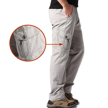 Men's Cargo Pants With Multiple Pockets Ankle Length Casual Outdoor