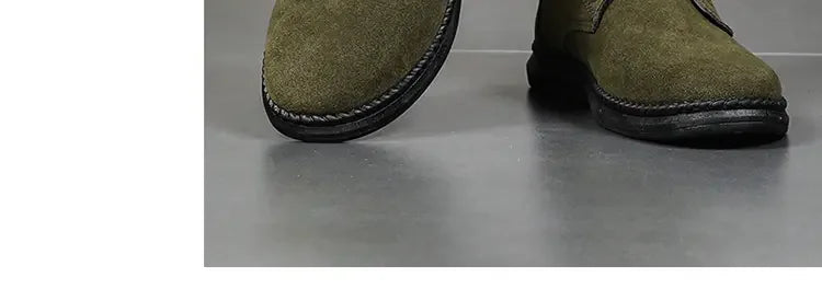 High Top Casual Board Shoes Men's Lace Up Suede Black Flat Bottom Short Boots Men's Chelsea Boots High-quality Brand Denim Boots