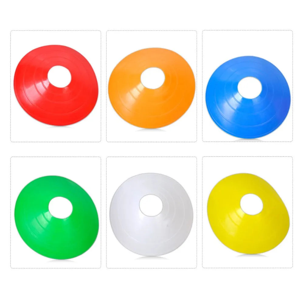 10PCS PVC New Sport Football Soccer Rugby Speed Training Disc Cone Cross Track Space Marker Outdoor Sports Cross Speed Training