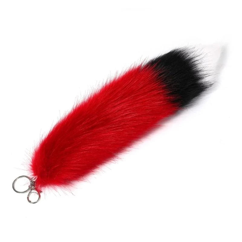 Fluffy Wolf Tail Keyring Charm