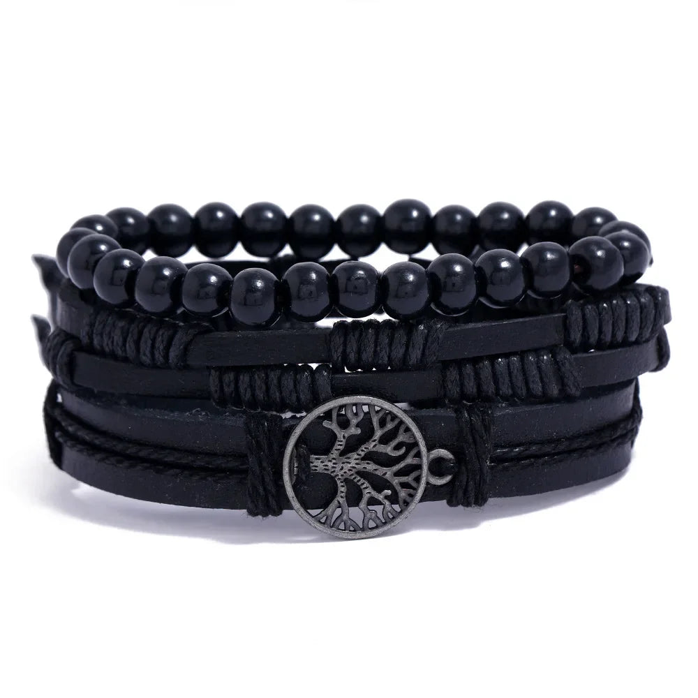 4-Piece Braided Wristband Set