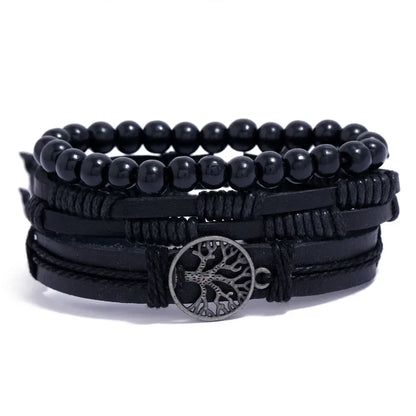 4-Piece Braided Wristband Set