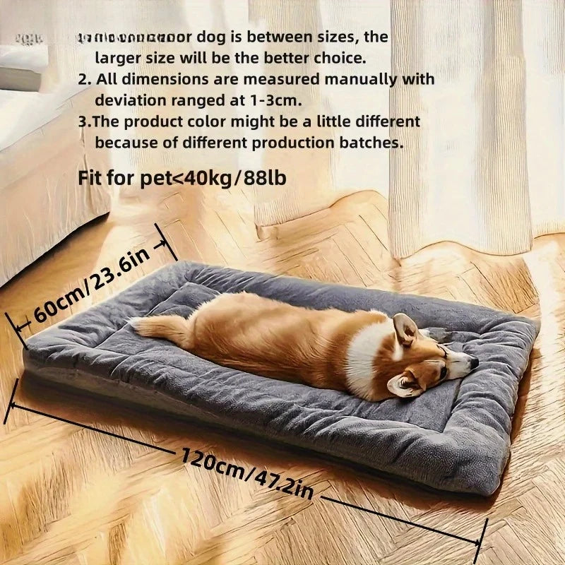 Large Plush Dog Bed Sofa – Super Soft Thickened Pet Mat for Small to Large Dogs