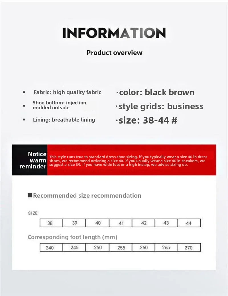 Mens Dress Shoes Waterproof Pointed Toe Casual Business Shoes