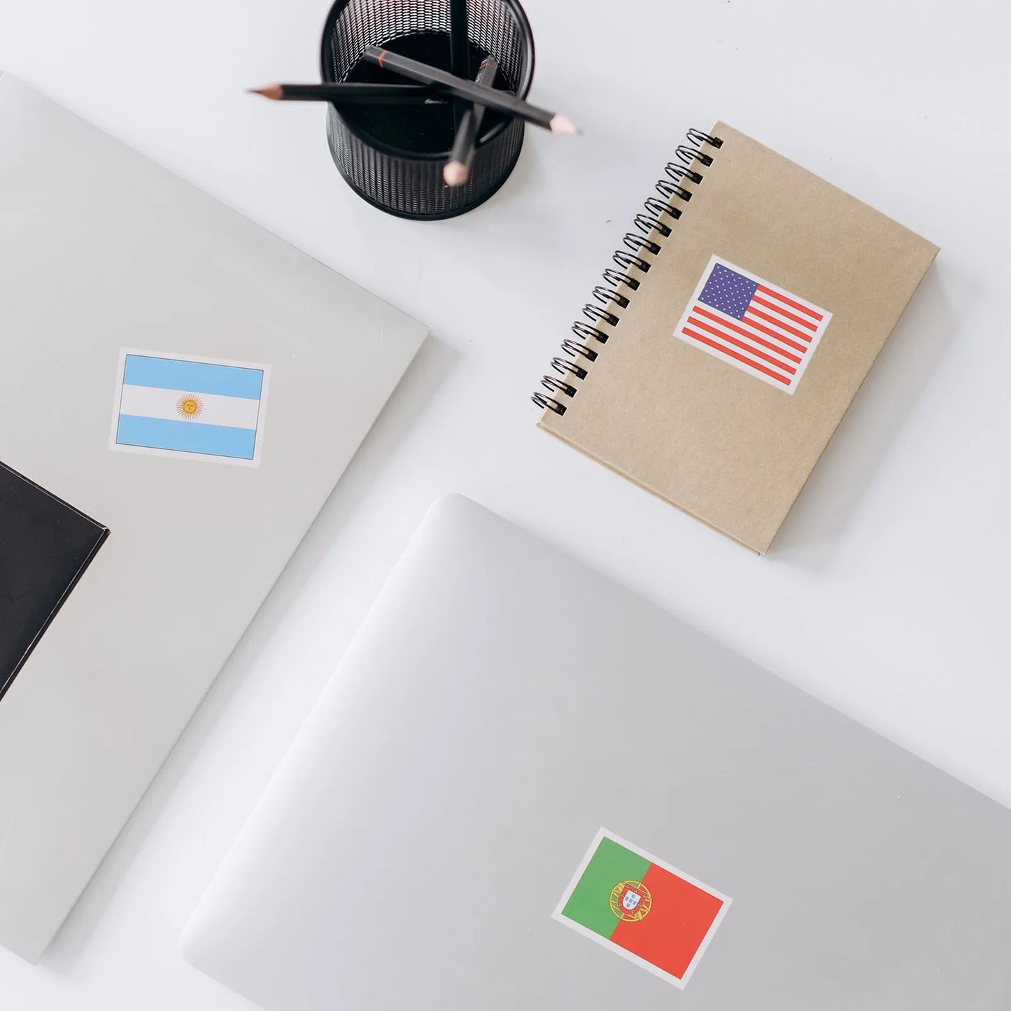 224PCS World Flags Stickers - 7 Sheets, Multi-Country Map & Football Team Decals for Travel, World Cup, Face & Laptop Decor