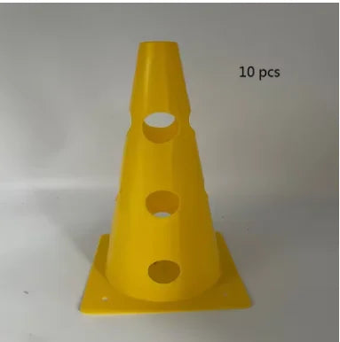 10 pcs 32CM Perforated Sign Barrels Obstacles Road Cones Barricades Soccer Basketball Training Equipment
