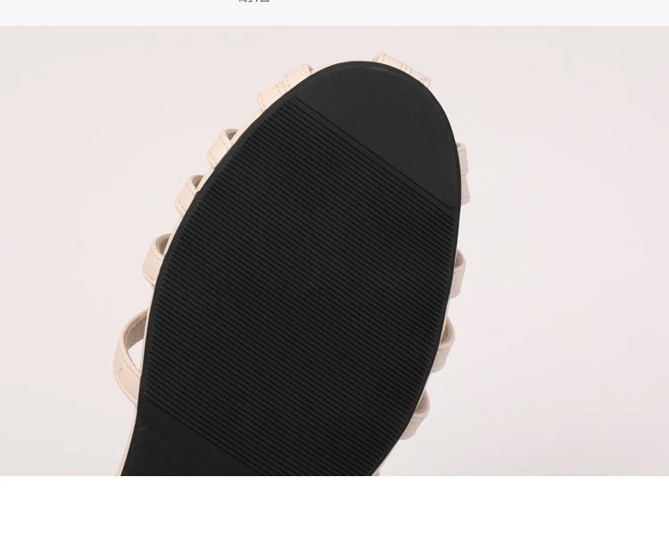 ZAROY Summer Cross Strap Flat Sandals Women Round Toe Ankle Buckle Hollow Casual Roman Sandalia Zapatos De Mujer сандали