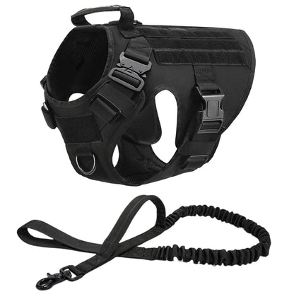 Tactical Military Nylon Dog Harness And Leash Set For All Breeds