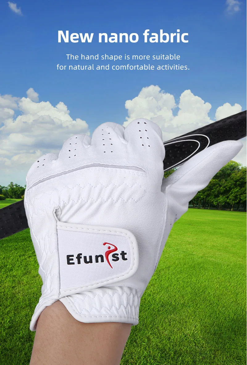 Golf Gloves Men's Glove Left/Right Hand 2 color Soft white Dark Grey Swing Putting Training particles Breathable Namib Gloves