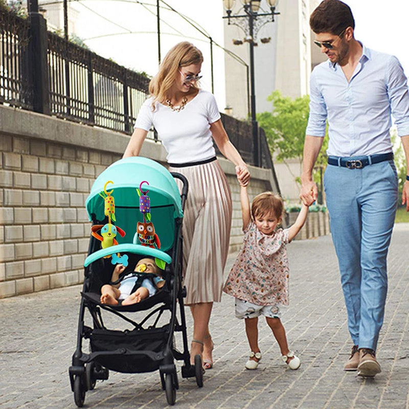 Elephant Plush Lovey With Bell And Rattle 33x20cm Soft Baby Toy