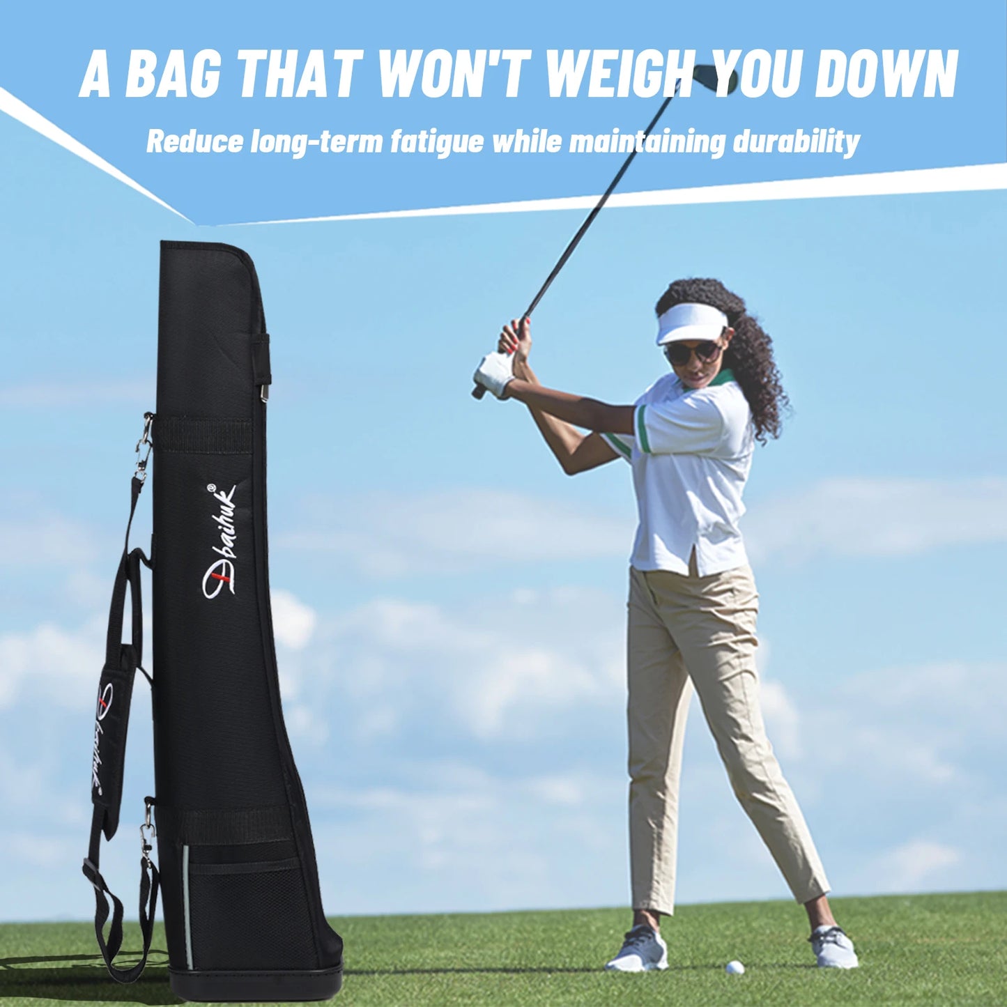 Dbaihuk Park Golf Bag Club Case Half Back Park Golf Club Storage Portable Golf Gun Bag