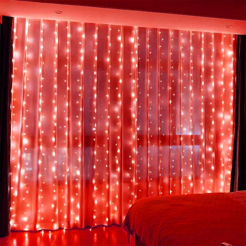 LED Curtain String Lights with USB & Remote – Home, Party, Wedding Decoration