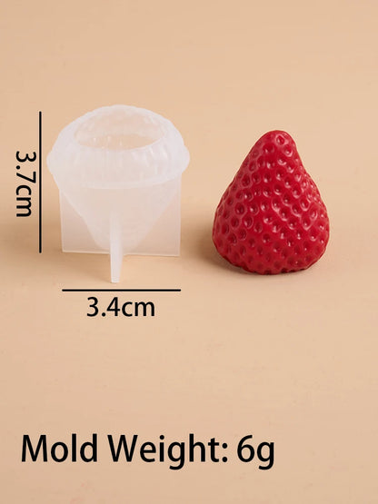 3D Strawberry Silicone Candle Mold For Aromatherapy DIY Candles