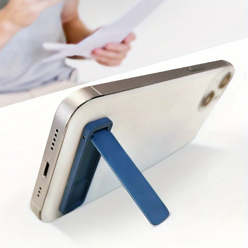 Ultra-thin Mini Holder Metal Folding Mobile Phone Bracket Back Sticker Invisible Portable Cellphone Desktop Support for iPhone