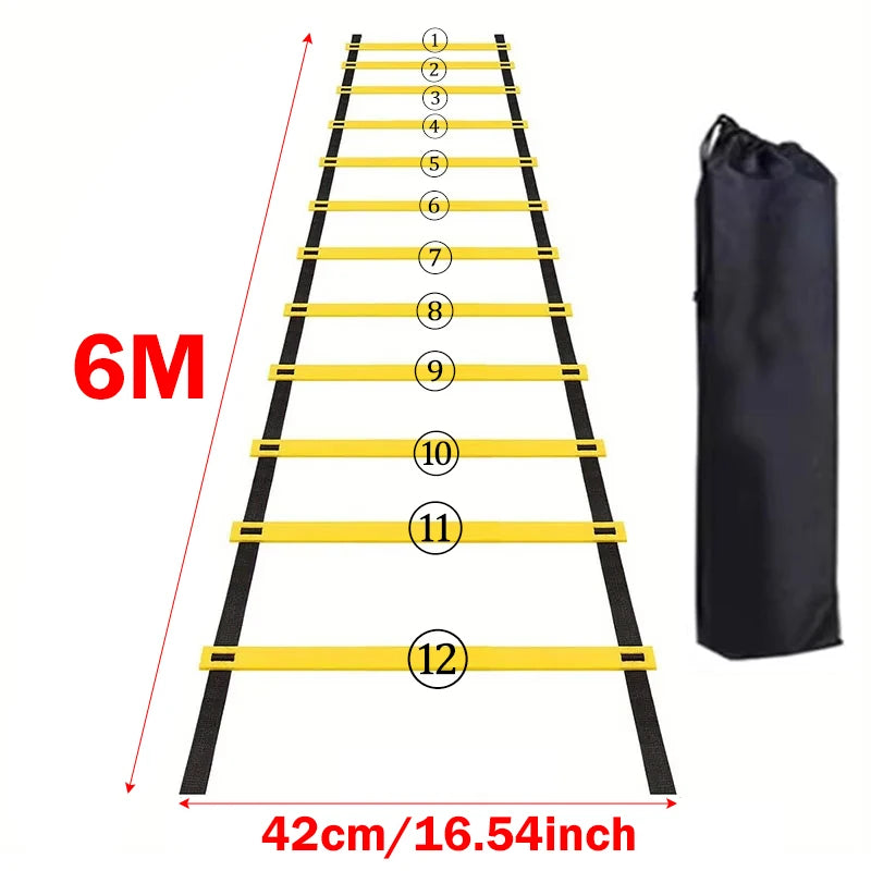 Agility Ladder Nylon Straps Soccer Football Speed Training Ladder Equipment Sports Fitness Running Warm-Up Training Ladder Tool