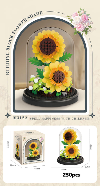 Micro Building Block Plastic Plant Bonsai Kit Flower Bouquet Puzzle Toy