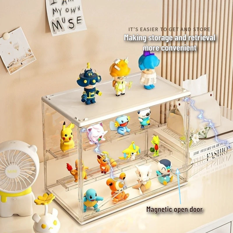 1Pc Acrylic Organizer for Collectible Figure and Blind Box Toy Large-Capacity High Definition Transparent Miniature Display Case