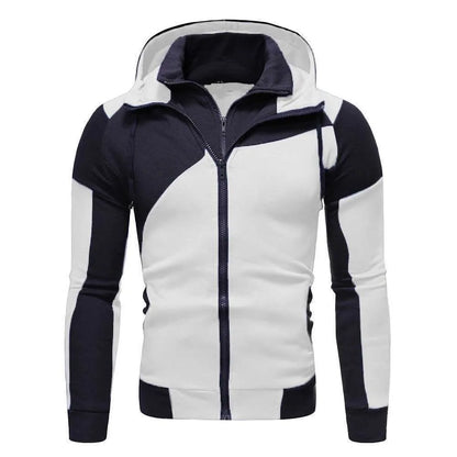 Hooded Polyester Jacket With Zipper For Men Breathable Waterproof Windproof