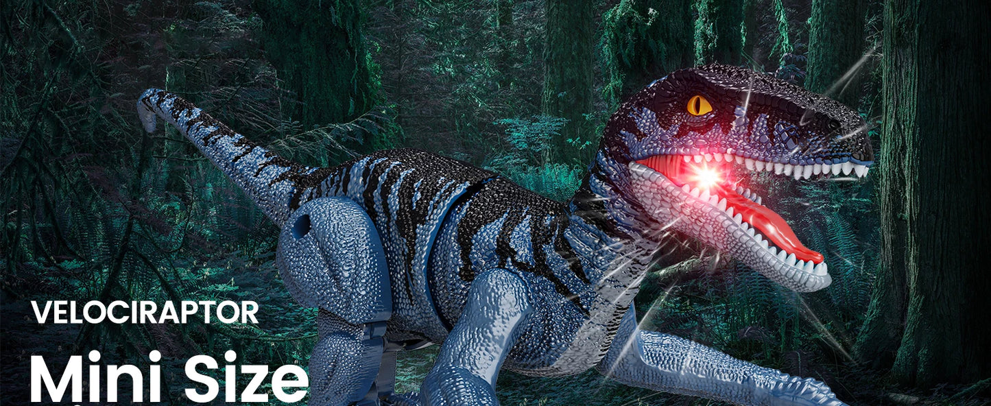 Sinovan Remote Control Dinosaur Toys for Kids, 2.4GHz Robot Walking Dinosaur Toys, Simulation Velociraptor, Gifts for Boys 3-5