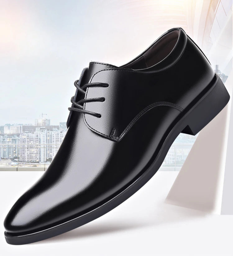 Men's Leather Business Shoes Non Slip Soft Sole Formal Casual Footwear