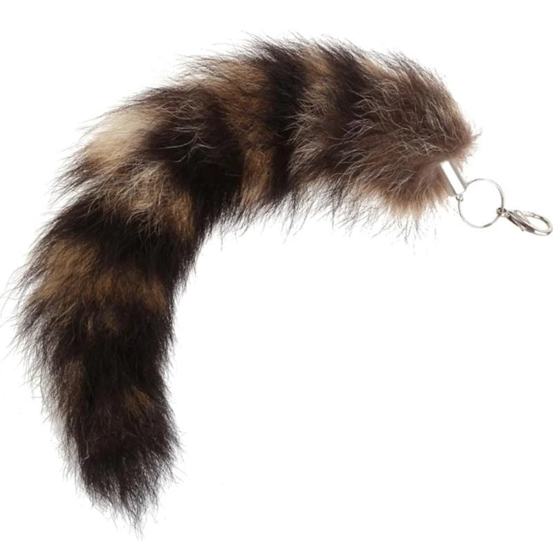 Fluffy Wolf Tail Keyring Charm