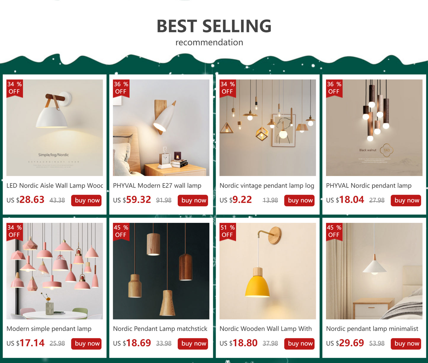 Wooden Nordic Wall Lamp – Modern Wall Sconce with Switch for Bedroom & Living Room