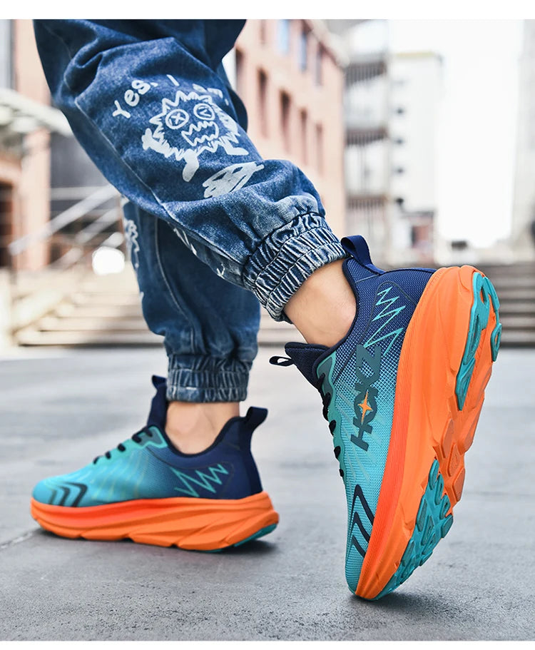 Carbon Plate Air Cushion Running Shoes Unisex Cushioned Walking Shoes