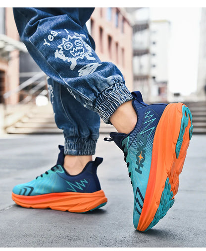 Carbon Plate Air Cushion Running Shoes Unisex Cushioned Walking Shoes