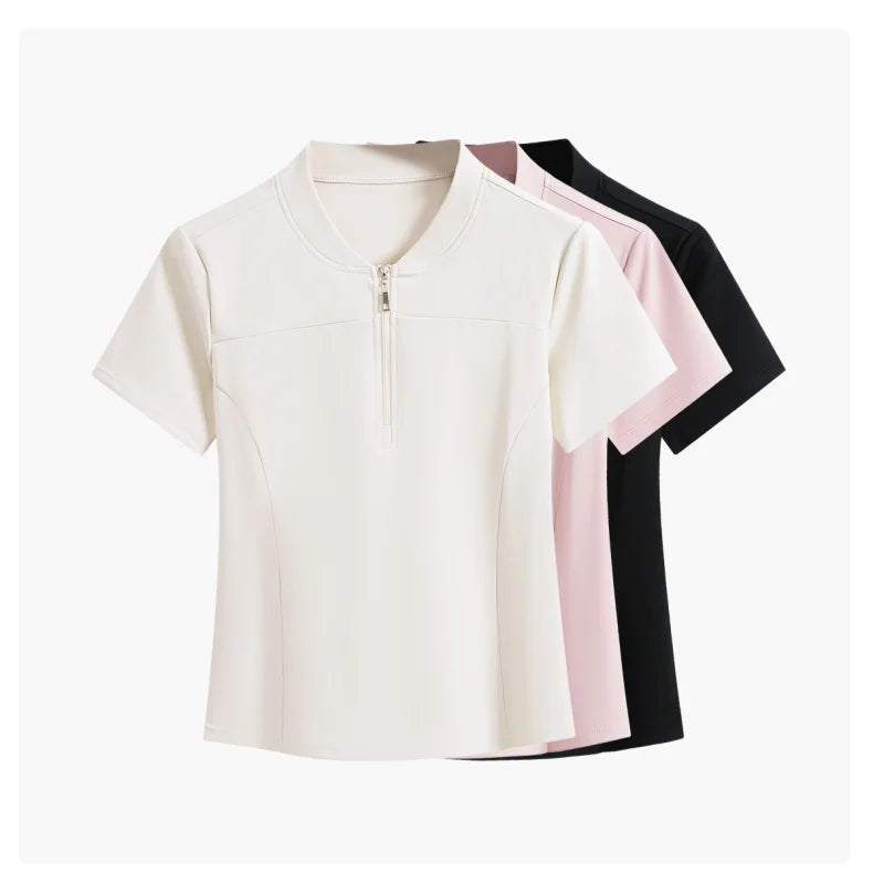 DRUR Women Tennis Skirt Set Summer Slim Fit Lightweight Gym Outfit 2 Piece Sport Top Skort Suit 2pcs Tracksuit Ladies Golf Wear