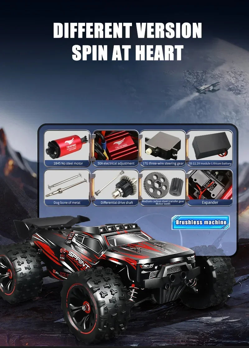 1:16 WLtoys 9522pro Professional Racing Car 85 Km/h 4WD Brushless Remote Control Vehicle Road-Off-Road Drifting Type Rc CarGift