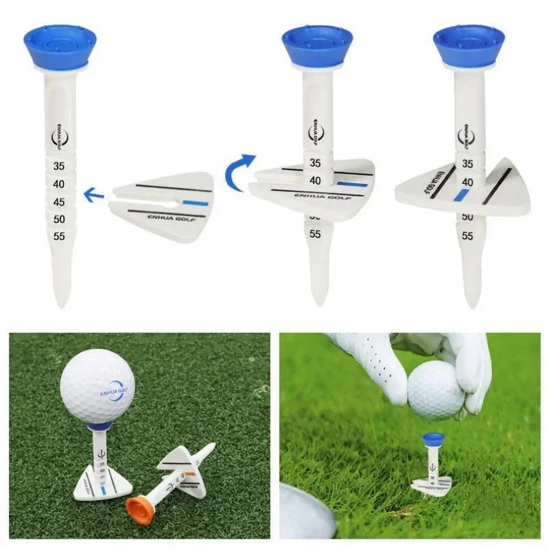 4 Pcs 33-55mm Adjustable-height Golf Tee Training Accessories
