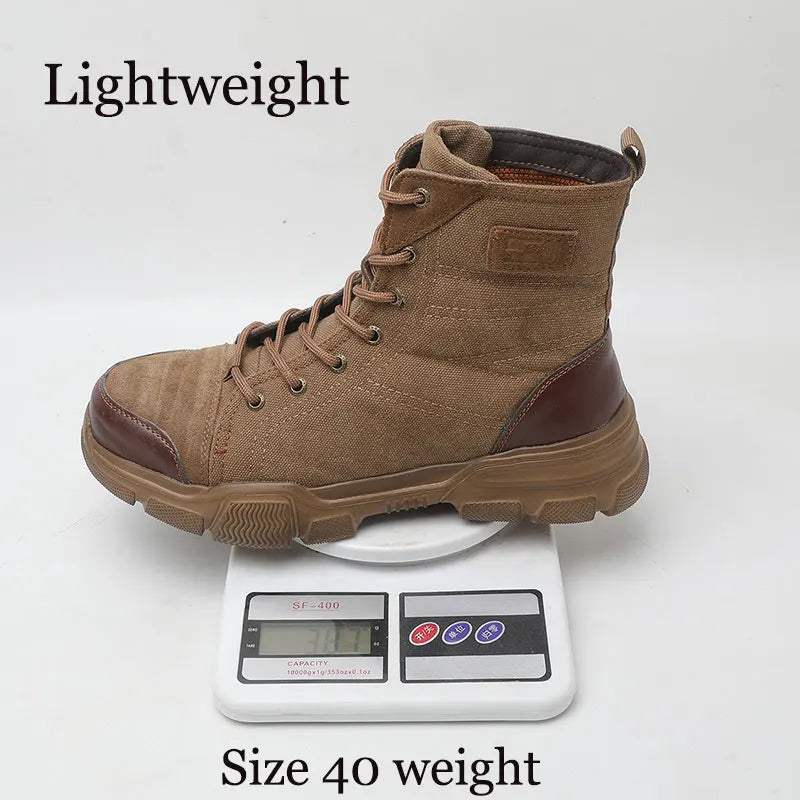 Steel Toe Work Boots for Men Desert Safety Boots 36-48