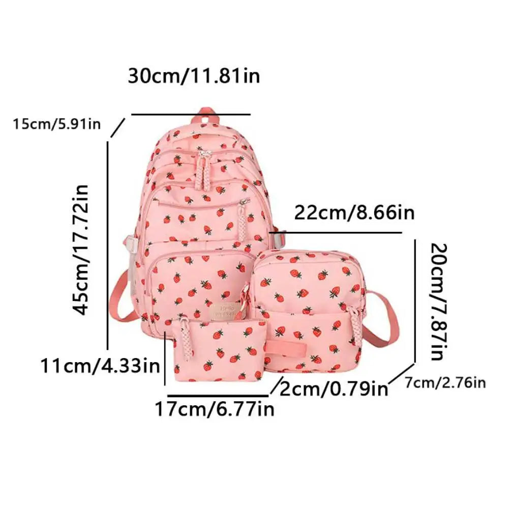 Bow Print School Bag Set – Backpack & Accessories