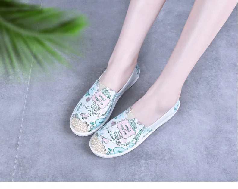 2023 Shoes Women's Summer Mesh Breathable Flat Shoes Ladies Comfort Light Sneaker Socks Women Slip on Loafers Zapatillas Muje