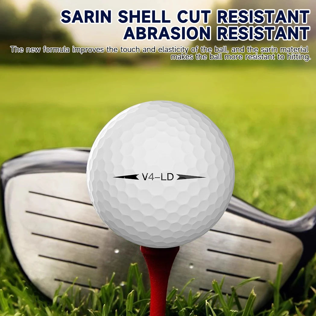 Caiton Pro Golf Balls - 4 Layers, DuPont Surlyn, Adds 30 Yards, Tournament Performance, Great Feel (12/6/3 Pack)