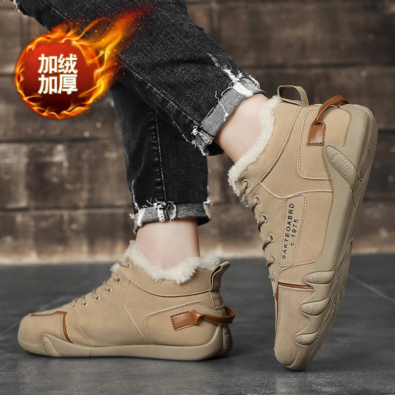 Men's Lace-Up Running Shoes, Casual Sneakers, Rubber Outsole, PU Insole