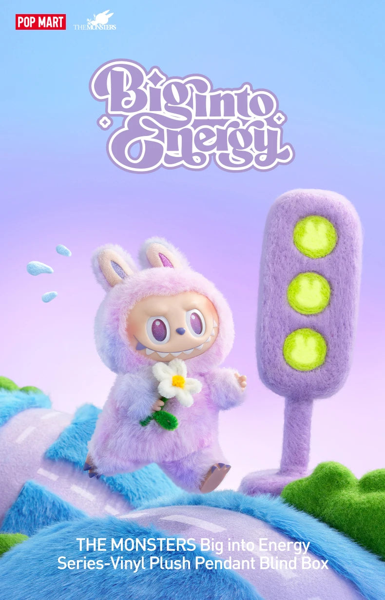 POP MART Labubu THE MONSTERS Big into Energy Series-Vinyl Plush Pendant Mystery Box Guess Bag Toys Doll Cute Anime Figure