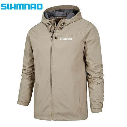 Men's Hooded Windproof Waterproof Polyester Jacket