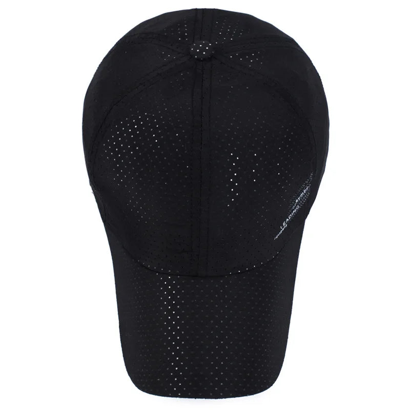Quick Dry Baseball Cap Outdoor Sports Mesh Breathable Hat For Men Portable Hiking Fishing Sunbonnet Golf Adjustable Cap