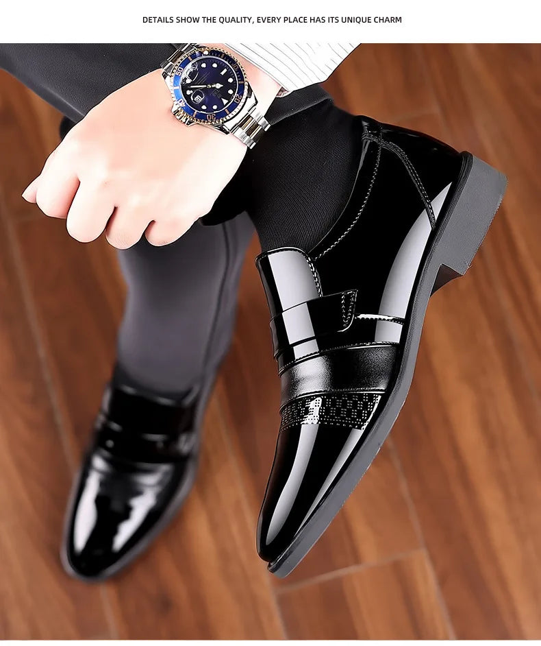 Men's Leather Oxford Brogue Dress Shoes Formal Office