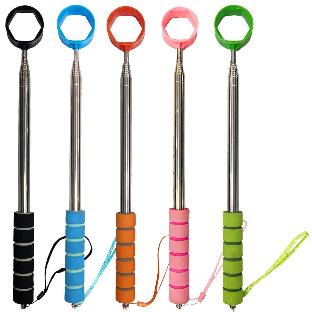 8.86 FT Stainless Ball Retriever Tool Telescopic Golf Ball Retriever Claw Sucker Tool Extendable Golf Ball Retriever for Golfer