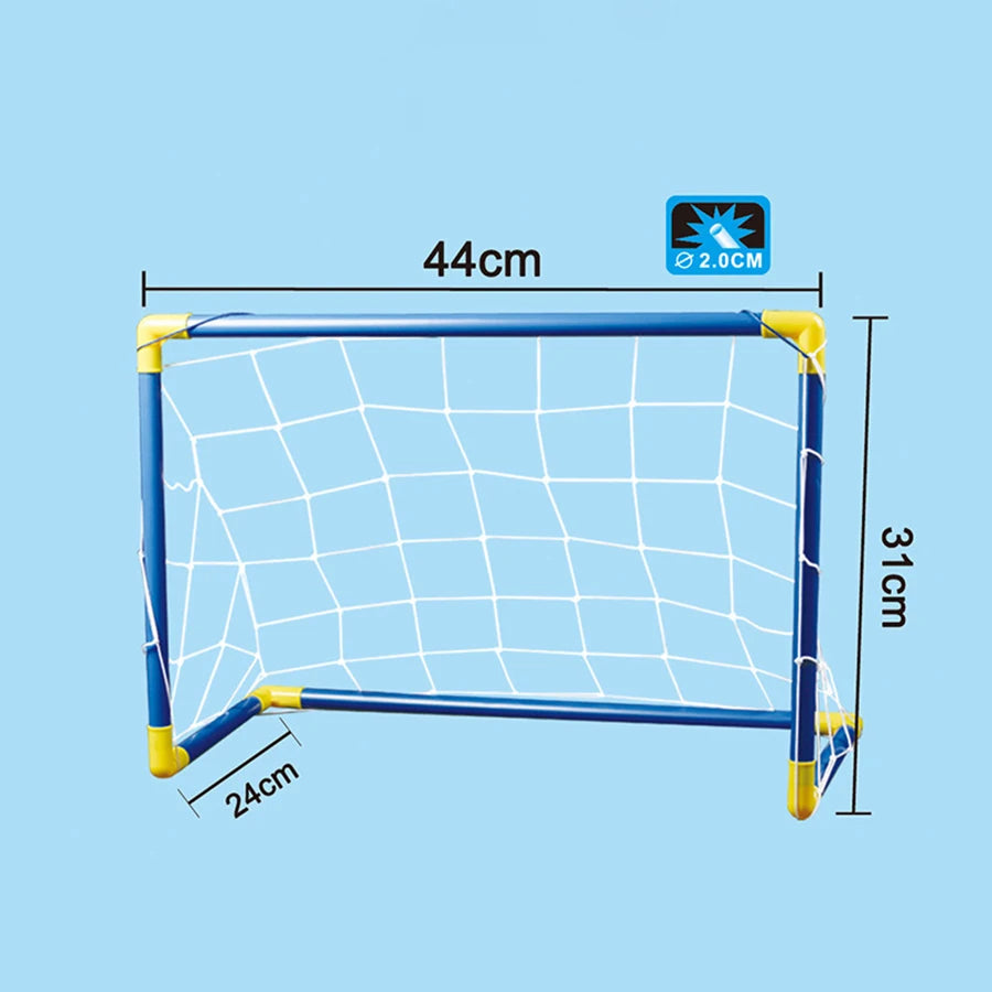 Football Goal Sports Toy Foldable Children's Football Gate with Pump & Ball Portable Soccer Goal for Outdoor Football Training